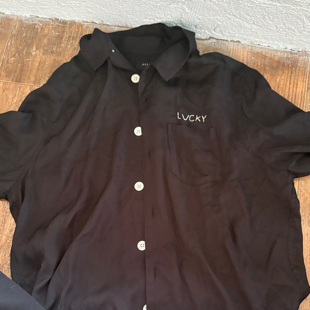 All Saints black button down - image 1